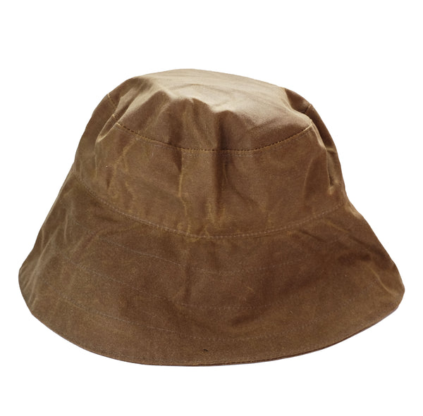 Heritage Waxed Cotton Hat - Soft Large Brim in Caramel