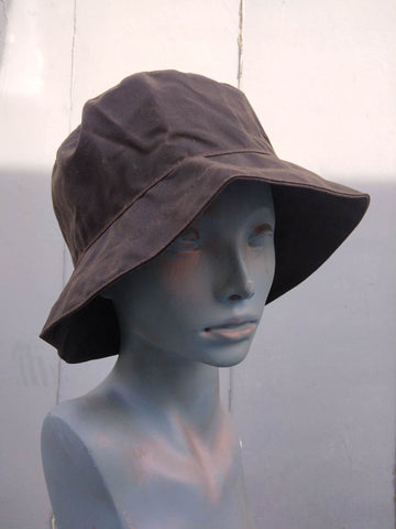 Heritage Waxed Cotton Bucket Hat - Plain or Flag detail