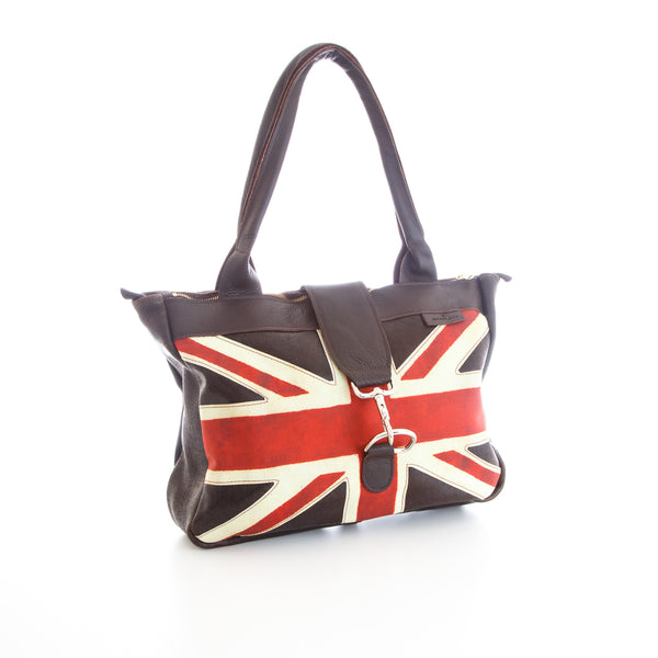 Union jack leather bag