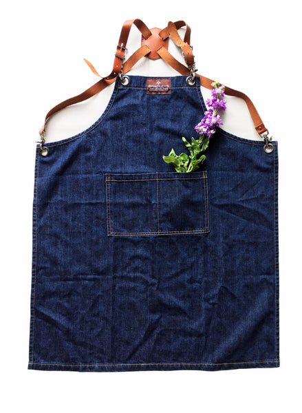 Denim and Leather Apron