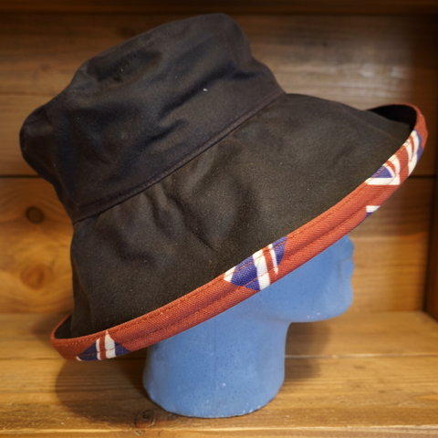 British Flag Waxed Cotton Sun Hat