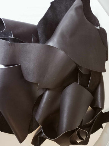 1KG Leather Offcut Bundle - Black