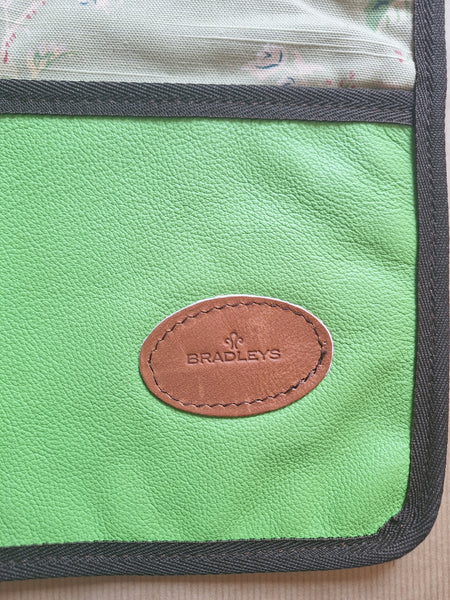 Floral Half Leather Apron - Green