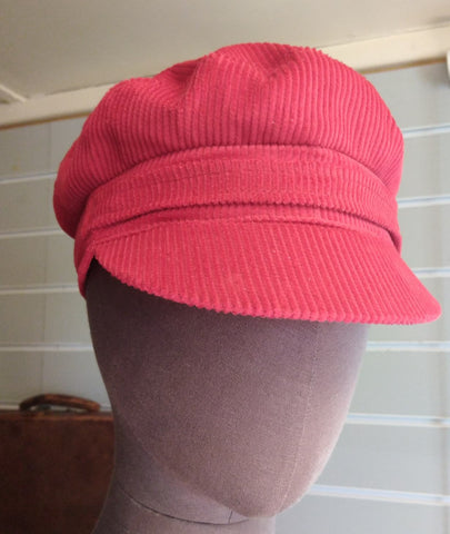 Red Corduroy Cap