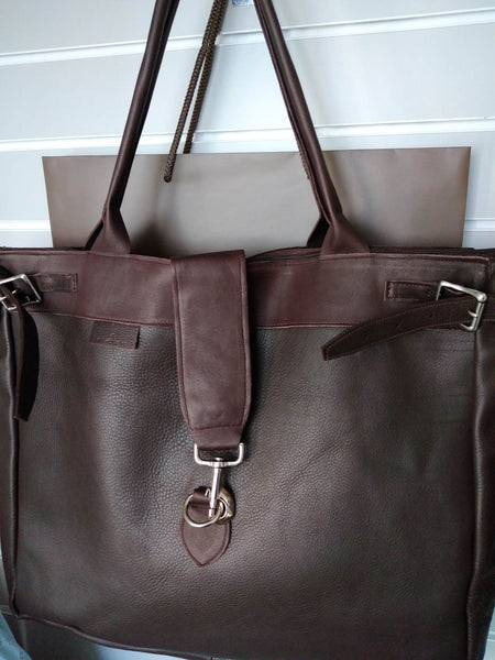 Soft leather sales weekend bag