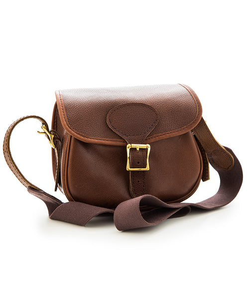 Chocolate Brown Leather cartridge bag