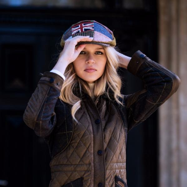 Flag & Tweed Unisex Patchwork  Flat Cap