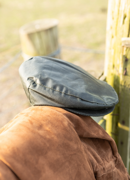 Waxed Cotton Flat Cap Bradleys the Tannery