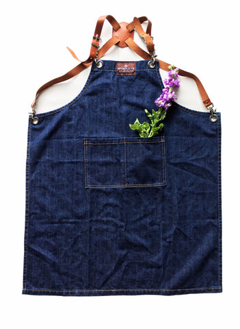 Denim and Leather Apron
