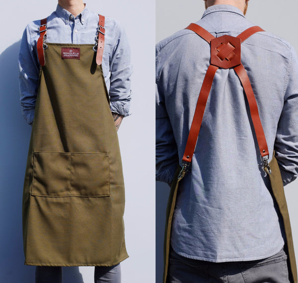 Khaki and Leather Apron 