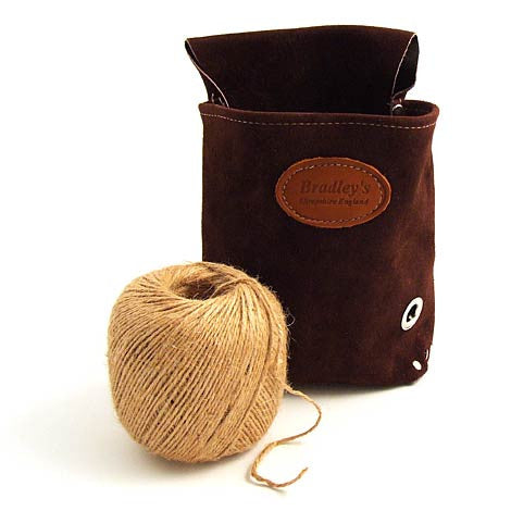 Leather garden string pouch